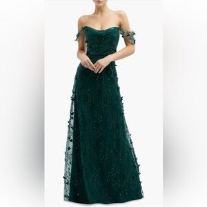 Dessy Collection Green Maxi Dress